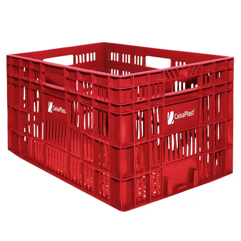 Caixa Plástica Gruplast Horti Frutti Vermelha 30kg 60 Litros - Bin Embalagens