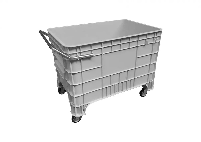 Carrinho Coletor Gruplast Para Condominio Com Puxador Lateral Sem Tampa Branca - Bin Embalagens