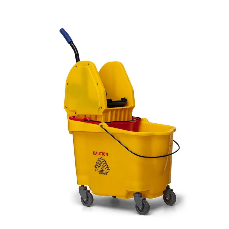 Carro Balde - c/ Divisor de Água e Espremedor - Amarelo - 33 litros - Nobre - Bin Embalagens