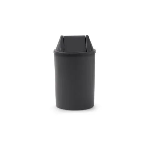 Cesto de Lixo 15L com Tampa Basculante Cinza - Bin Embalagens