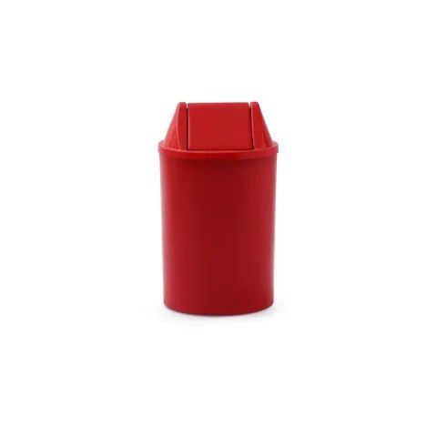 Cesto de Lixo 15L com Tampa Basculante Vermelha - Bin Embalagens