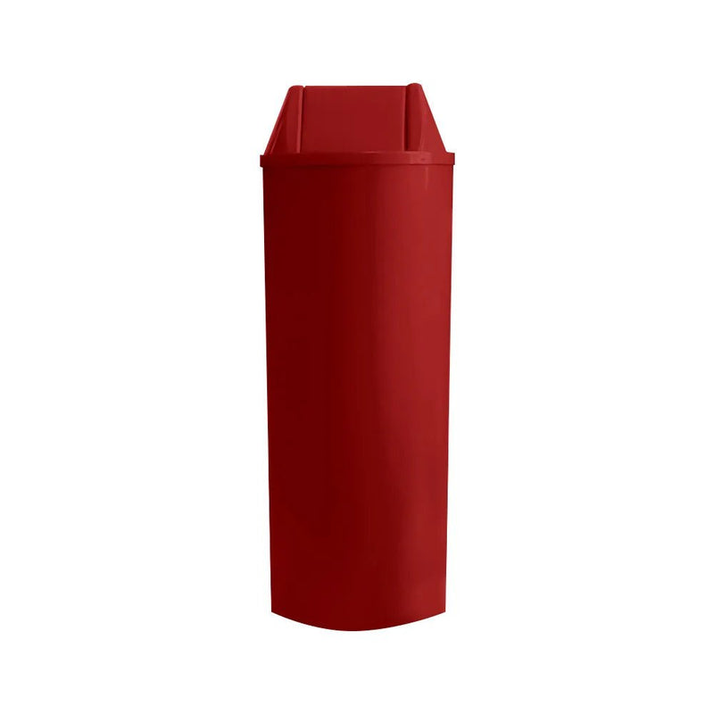 Cesto de Lixo 23L com Tampa Basculante Vermelha - Bin Embalagens
