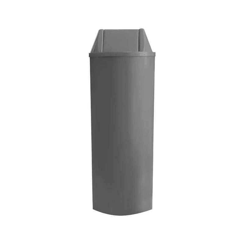 Cesto de Lixo com Tampa Basculante Cinza - Bin Embalagens