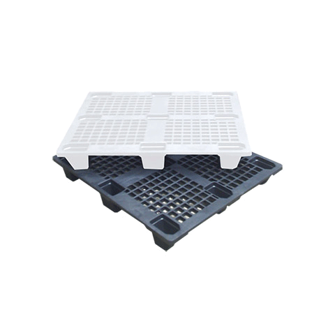 Eco Pallet de Plástico Vazado Preto 1,00x120M - Bin Embalagens