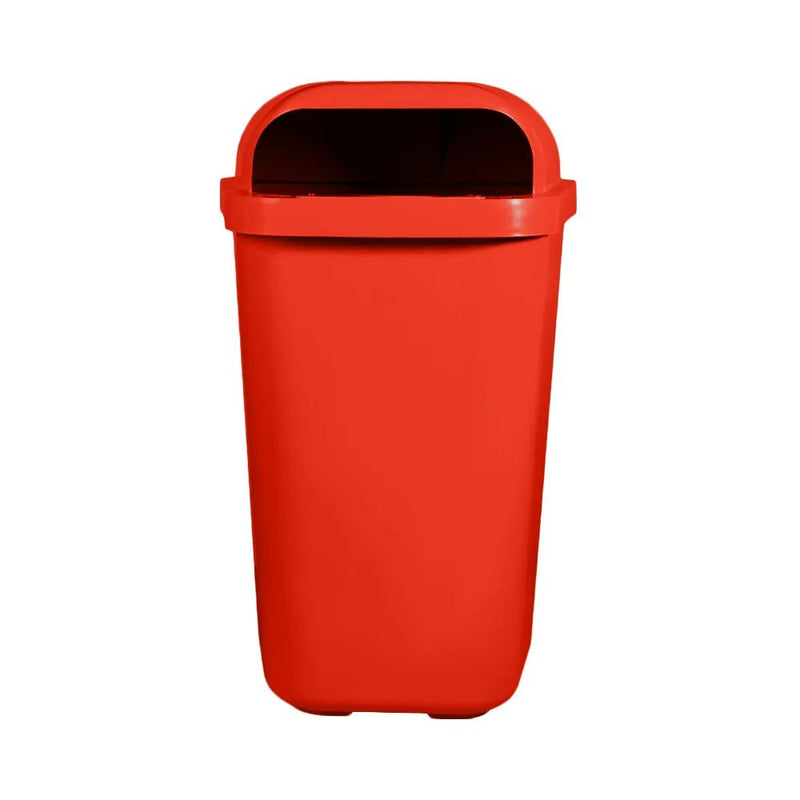 Lixeira Individual Coleta Seletiva Com Suporte Gruplast 50 Litros Vermelha - Bin Embalagens