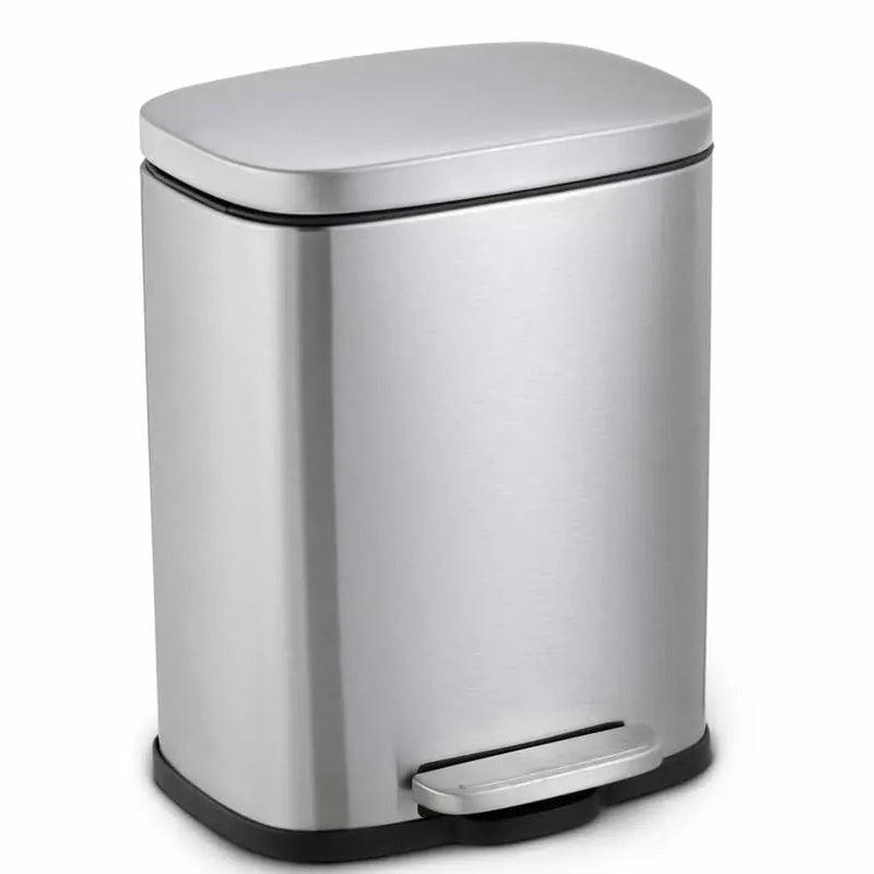 Lixeira INOX Com Pedal Retangular 12 Litros - Bin Embalagens
