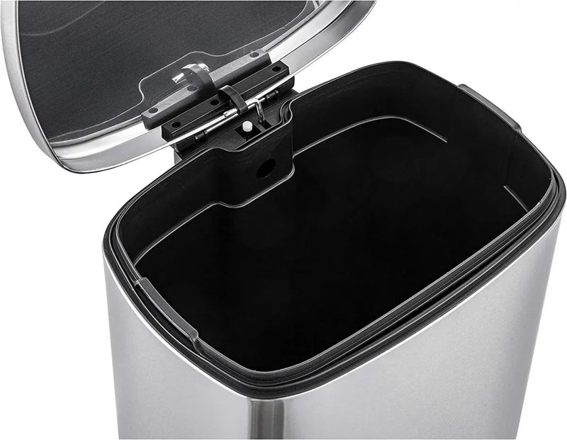 Lixeira INOX Com Pedal Retangular 12 Litros - Bin Embalagens