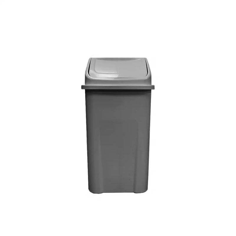 Lixeira Plástica Basculante de 100 Litros Injetada - Cinza - Bin Embalagens