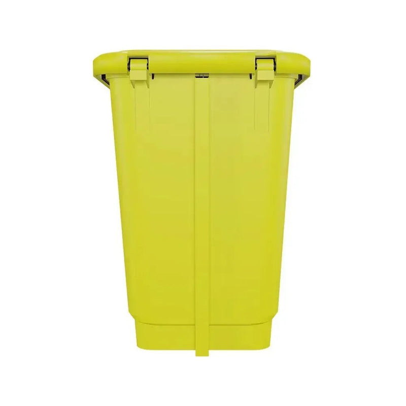 Lixeira Plástica Retangular 25 litros Amarelo Com Pedal - Bin Embalagens