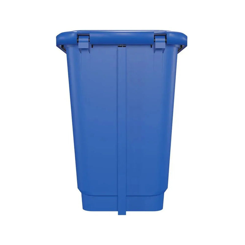 Lixeira Plástica Retangular 50 litros Azul Com Pedal - Bin Embalagens