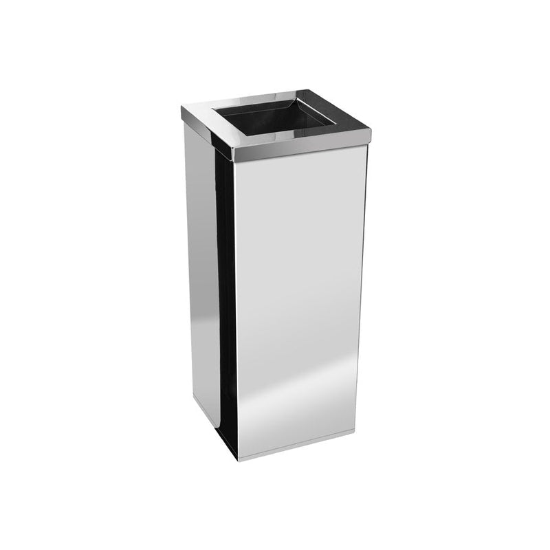 Lixeira Quadrada Com Aro Em Aço Inox 100 Litros Binnox - Bin Embalagens