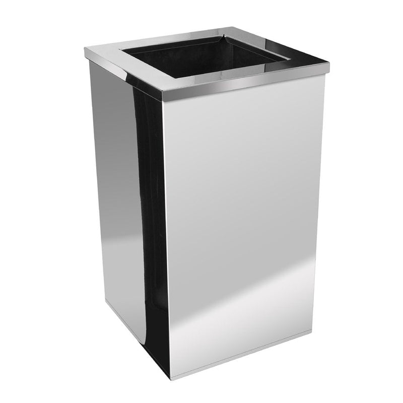Lixeira Quadrada Com Aro em Aço Inox 50L Binnox - Bin Embalagens
