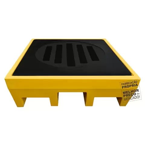 Pallet de Contenção Rotomoldado P/ 01 Tambor, 100 Litros - Bin Embalagens
